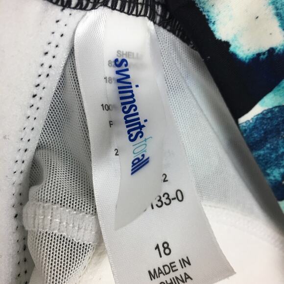 Swimsuits for All One Piece Black Blue NWOT Swim Suit size 18 - Picture 6 of 7